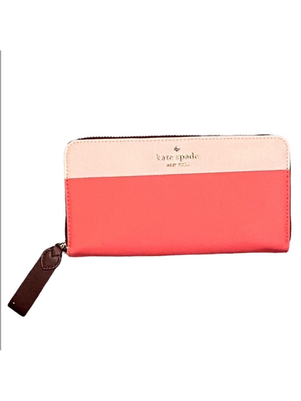 KATE SPADE New York Colorblock Staci Bifold Wallet Clutch Leather